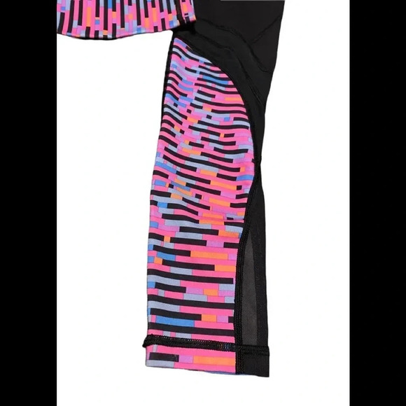 Girl’s Ivivva by Lululemon Cool Urbanite Black Mesh Leggings Sz 12 - Picture 2 of 5